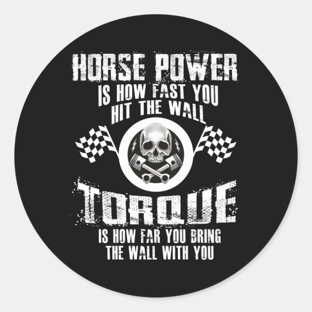 Diesel Mechanic How Far Bring Wall You Classic Round Sticker (Front)