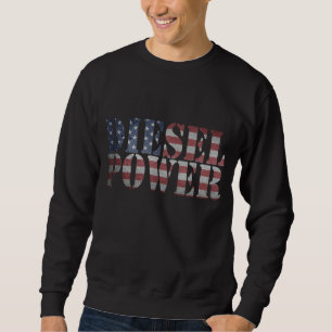 Diesel Power American Flag - Truck Mechanic Gift Sweatshirt