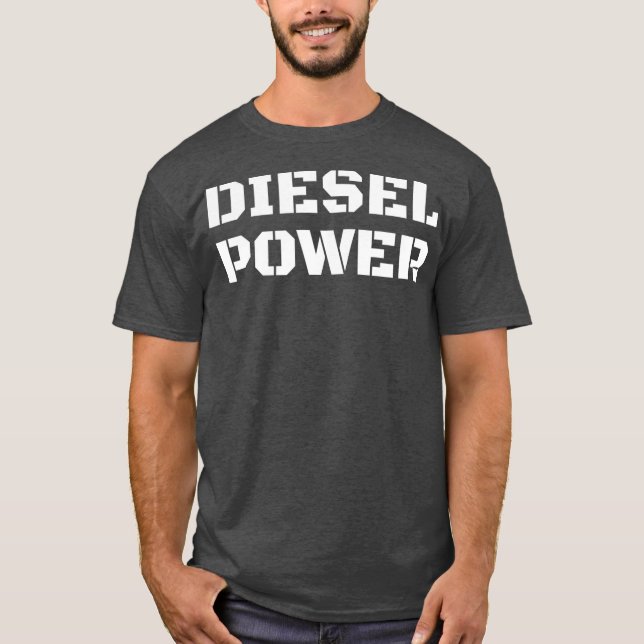 Diesel Power Big Text Turbo Diesels Trucks Roll T-Shirt (Front)