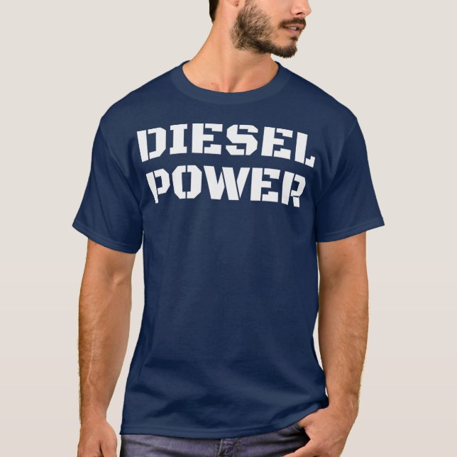 Diesel Power Big Text Turbo Diesels Trucks Roll T-Shirt (Front)