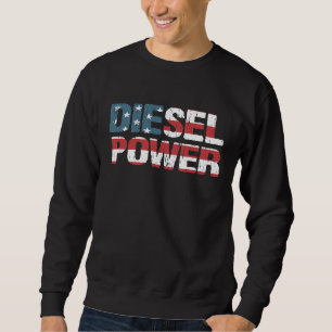 Diesel Power Flag Truck Turbo Mechanic Sweatshirt