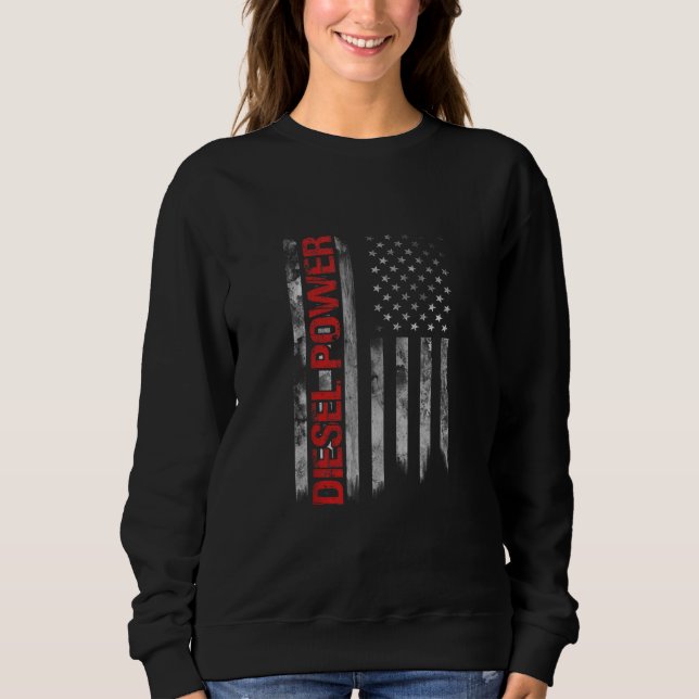 Diesel Power Truck Turbo Brothers Mechanic USA Ame Sweatshirt (Front)