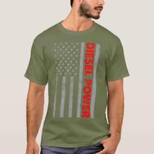 Diesel Power USA Flag Truck Turbo Brothers T-Shirt