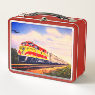 Diesel Train & Aeroplane  Metal Lunch Box