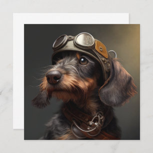 Dieselpunk Wirehaired Dachshund Steampunk Goggles