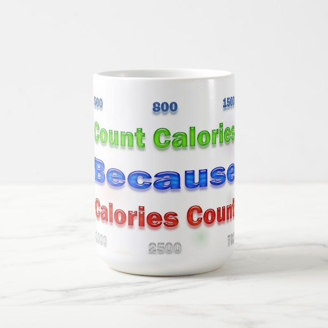 Diet and Weight Loss Count Calories Coffee Mug (Center)