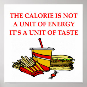 diet calorie joke poster