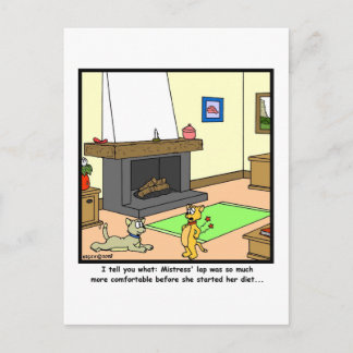 Diet: Cat Cartoon Postcard