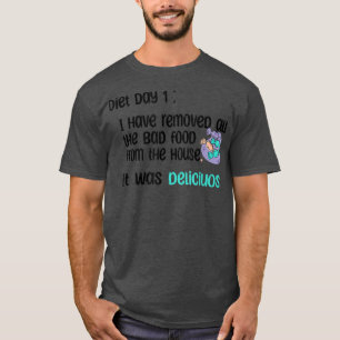 Diet Day 1 Funny Candy Food Slimming Sweets Biscui T-Shirt