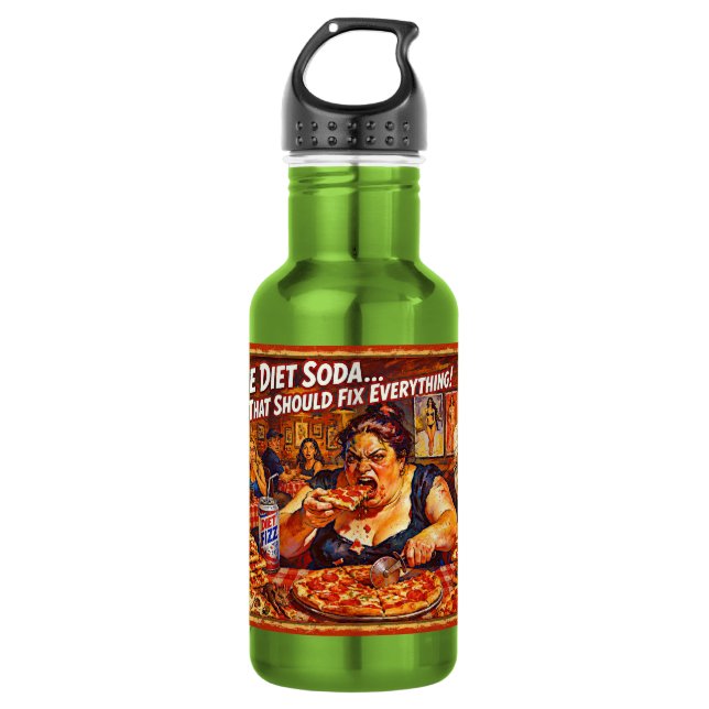 “Diet Delusions” – A Portrait of Self Deception 532 Ml Water Bottle (Front)