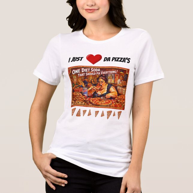 “Diet Delusions” – A Portrait of Self Deception Tri-Blend Shirt (Front)