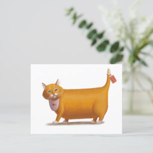 Diet Free Cat Postcard