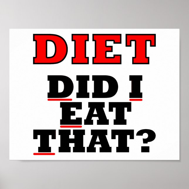 DIET Funny Poster (Front)