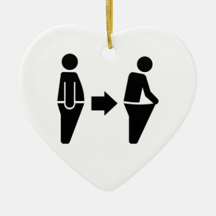 Diet loosing weight ceramic ornament