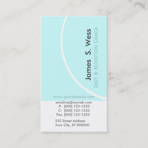 Diet Nutrition Abstract Classy Edgy Designs Business Card