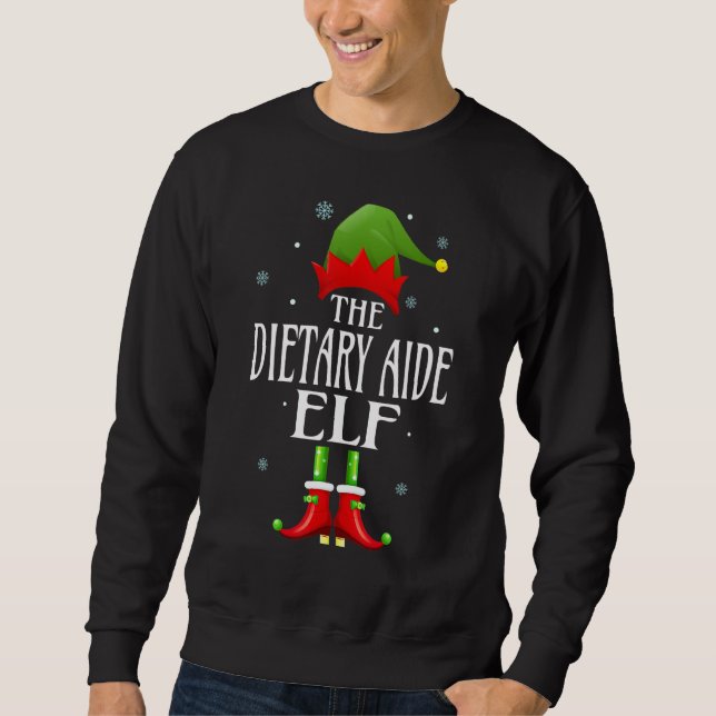 Dietary Aide Elf Xmas Funny Family Matching Christ Sweatshirt (Front)
