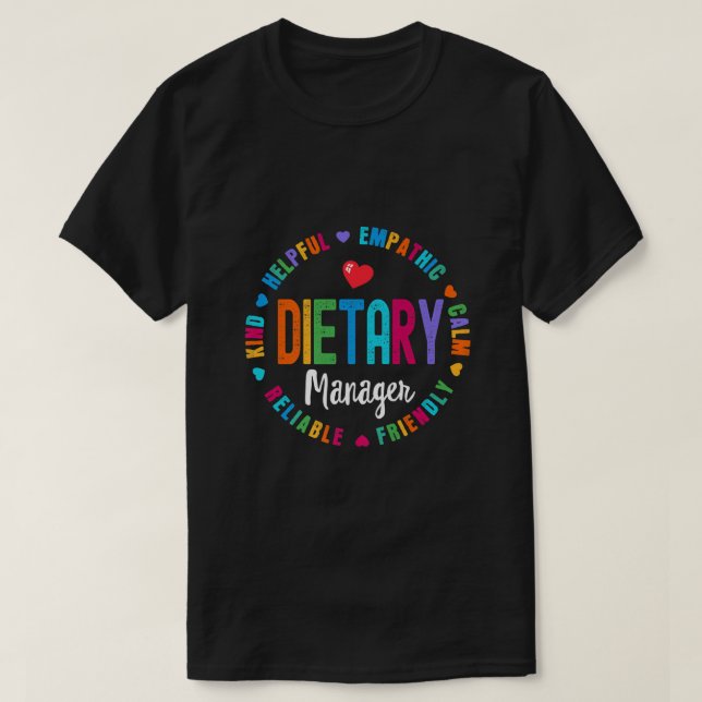 Dietary Manager Appreciation Week healthcare Dieti T-Shirt (Design Front)