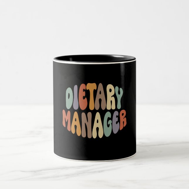 Dietary Manager Proud Career Profession Two-Tone Coffee Mug (Center)