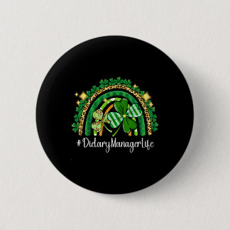 Dietary Manager Rainbow St Patricks Day Matching S 6 Cm Round Badge