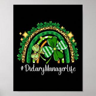 Dietary Manager Rainbow St Patricks Day Matching S Poster