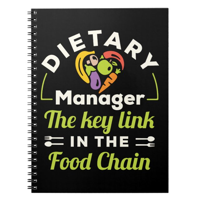 Dietary Manager the Key Link in the Food Chain Notebook (Front)