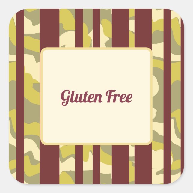 Dietary Requirements Gluten Free Party Food Square Sticker (Front)