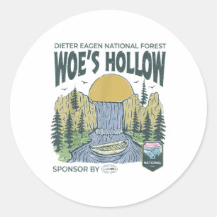 Dieter Eagen National Forest Woes Hollow Hiking Wi Classic Round Sticker
