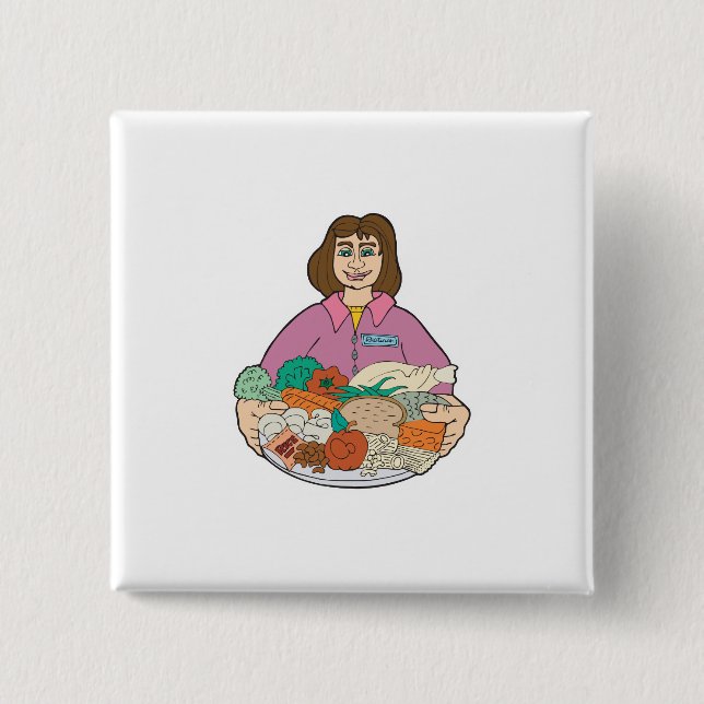 Dietician 15 Cm Square Badge (Front)