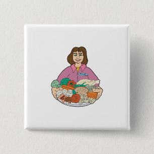 Dietician 15 Cm Square Badge