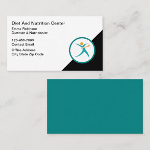 Dietician And Nutritionist Theme Business Cards