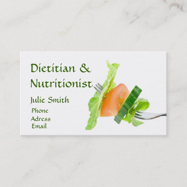 Dietician Business Card (Front)
