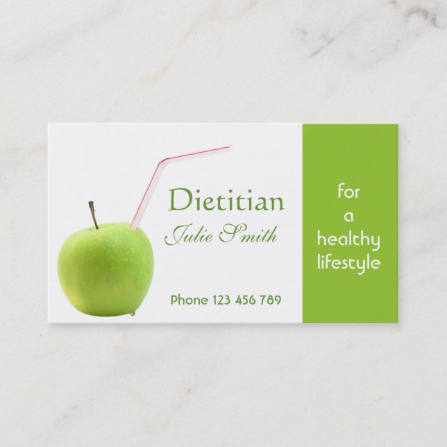 Dietician Business Card (Front)