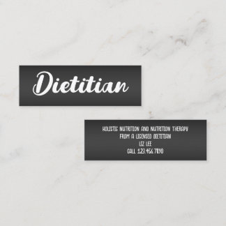 Dietician Foodie Nutrition Mini Business Card