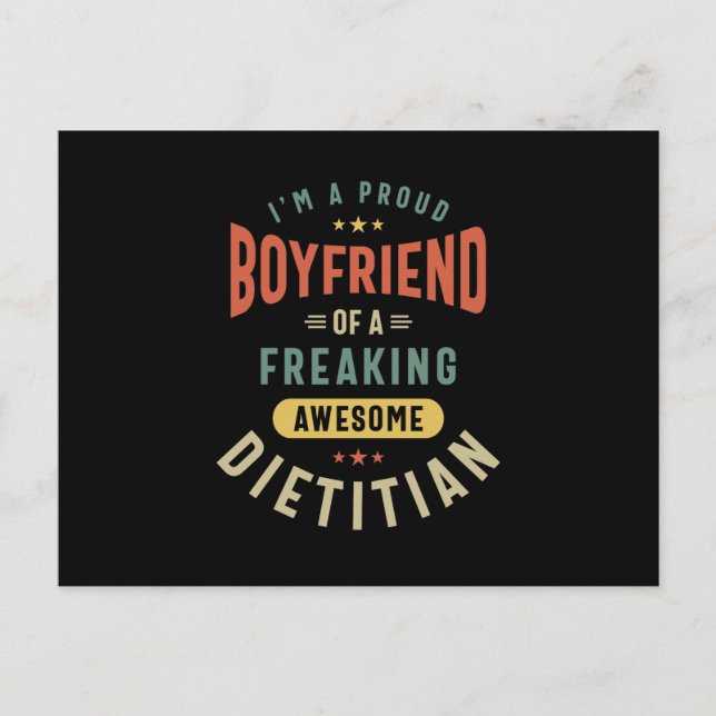 Dietician Job Title Gift Postcard (Front)