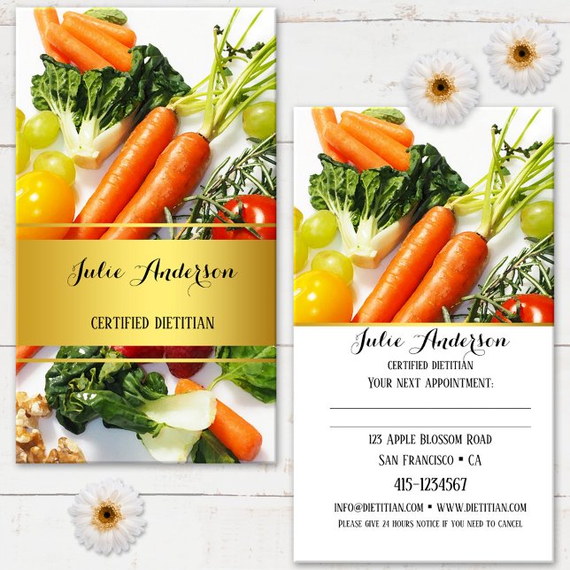 Dietician Nutritionist Appointment Business Card (Creator Uploaded)