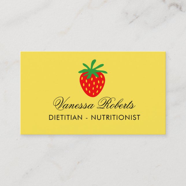 Dietician nutritionist business card template (Front)