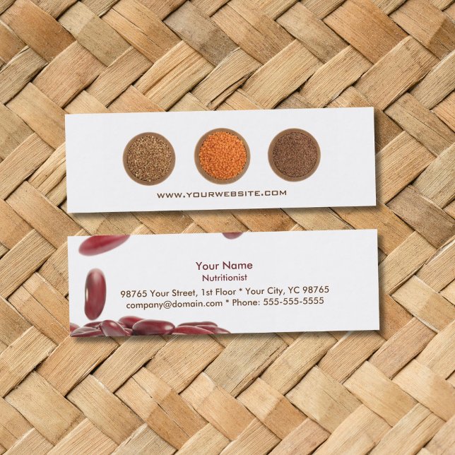 Dietician Nutritionist Coach Skinny Business Card (Creator Uploaded)
