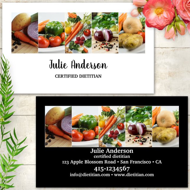 Dietician Nutritionist Health Food Business Card (Creator Uploaded)