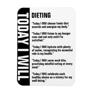 Dieting Goals Reminder Customise Magnet