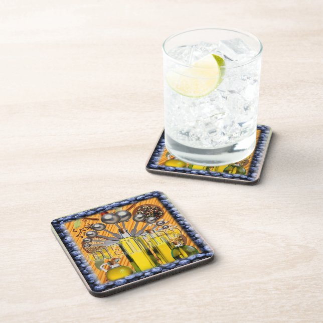 DIETITIAN FOOD COLLAGE LOGO COASTER (Right Side)
