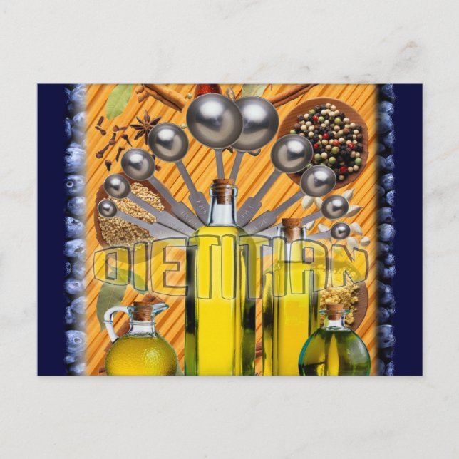 DIETITIAN FOOD COLLAGE POSTCARD (Front)