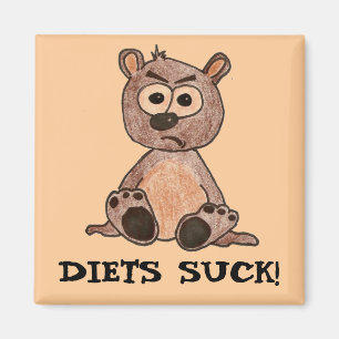 Diets suck! Grumpy Little Bear Cub Magnet