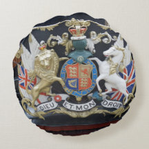 Dieu Et.Mon  Droit Round Pillow