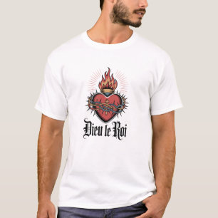 Dieu Le Roi Catholic Monarchist Sacred Heart Shirt