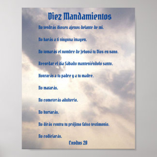 Diez Mandamientos - Nubes Poster