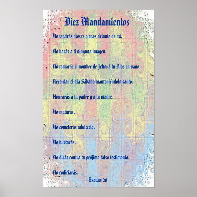 Diez Mandamientos Poster (Front)