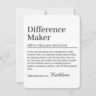 Difference Maker Definition  Invitation