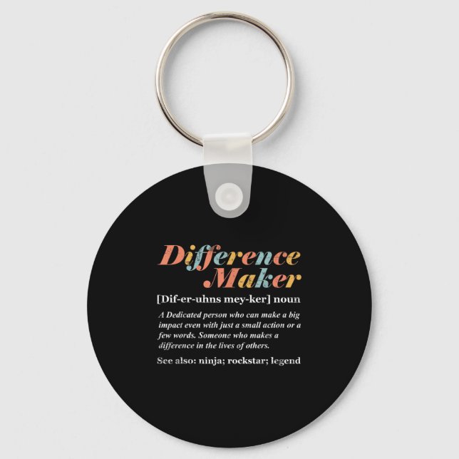 Difference Maker Definition  Key Ring (Front)