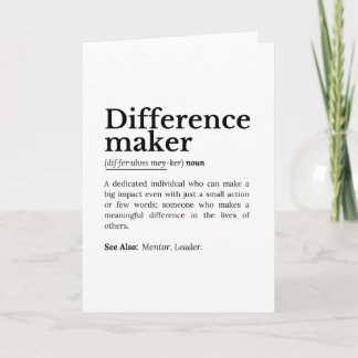Difference Maker – Inspirational Quote Card