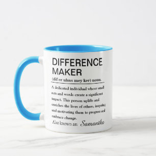 Difference Maker Mug - Inspirational Personalized 